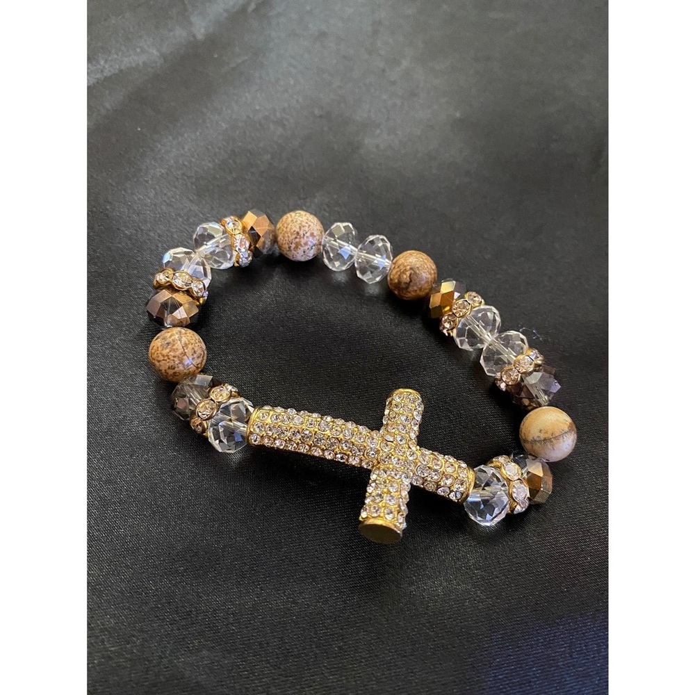Cross Beaded Bracelet